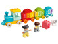LEGO DUPLO trein met cijfers van 0 tot 9 en figuren.