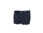 Donkerblauwe katoenen boxershort voor heren met witte elastische tailleband.