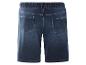 Donkerblauwe jeans shorts, achterkant.