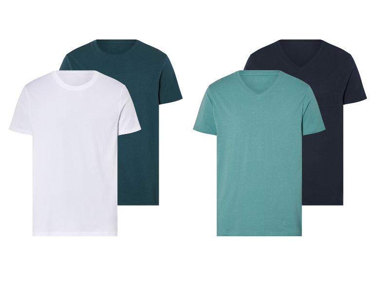 Uni t-shirts: wit, donkergroen en donkerblauw, ronde en V-hals.