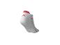 Witte sportsok met rode details en logo