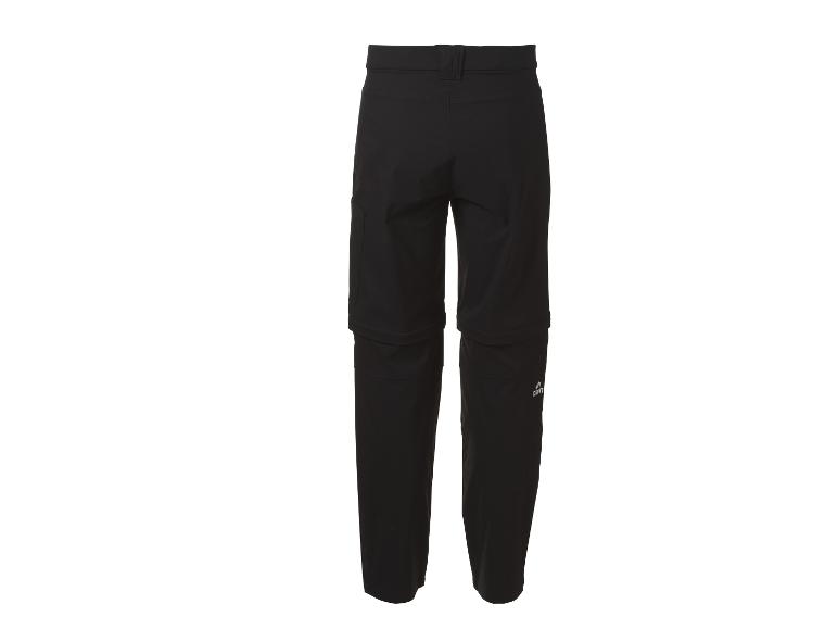 Zwarte afritsbroek voor heren, achterkant