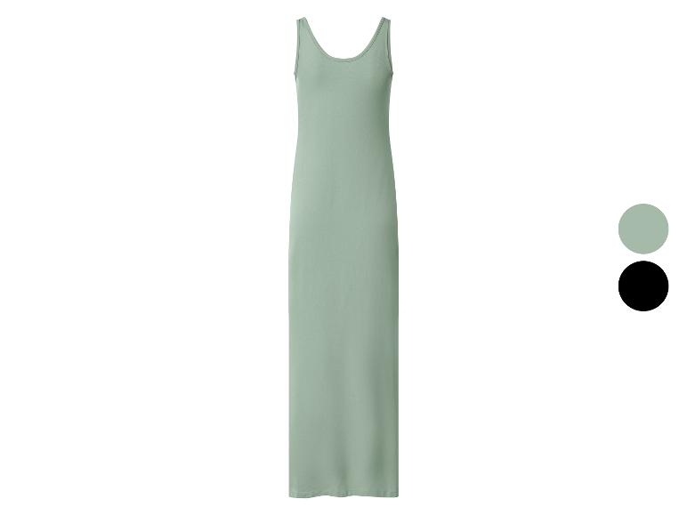 Lange spaghettibandjesjurk in mintgroen, met kleuropties.