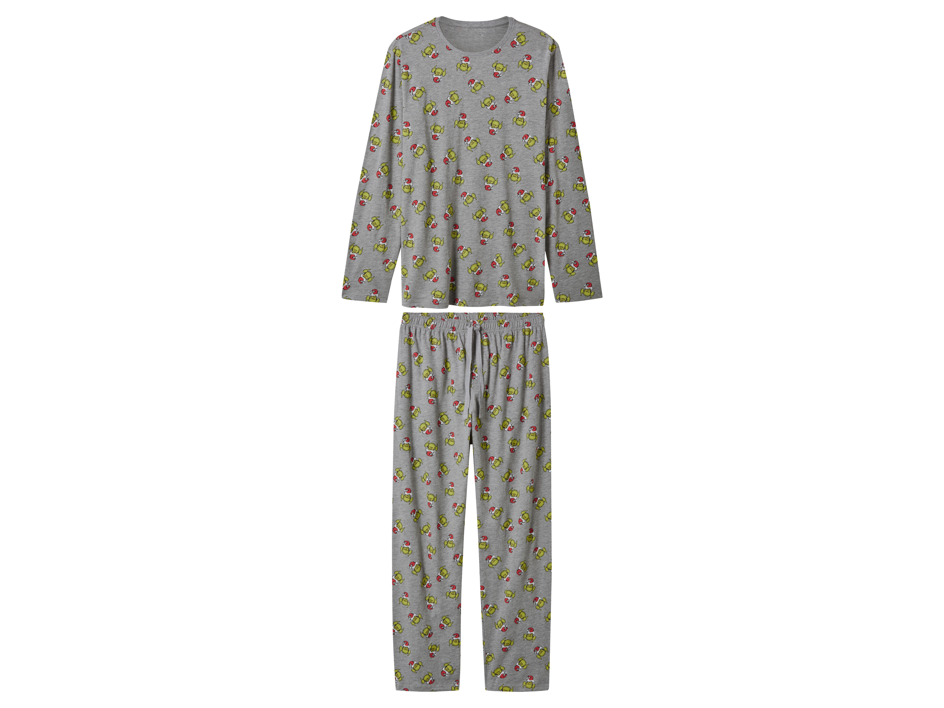 Heren kerstpyjama The Grinch (Grijs, M)