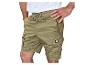 Beige cargoshort voor heren met trekkoord en zijzakken