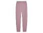 Een paar roze sweatpants met een elastische tailleband.