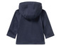 Een donkerblauwe hoodie met lange mouwen voor baby's.