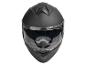 Matzwarte motorhelm met helder vizier en donker intern zonnevizier
