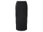 Zwarte lange rok met elastische tailleband.