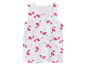 Wit tanktop met flamingo print.