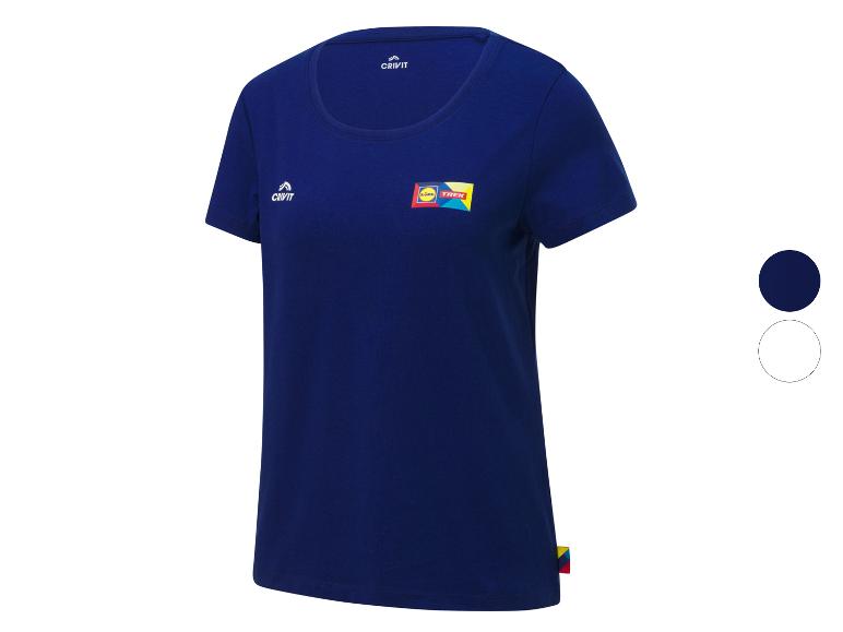 Crivit donkerblauw t-shirt met Lidl Trek logo.