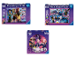 Drie verschillende Ravensburger K-POP Demon Hunters puzzels met verschillende aantallen stukjes.