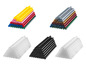 Diverse kleuren lijmstokken, waaronder glitter en zwart.