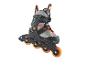 Zwart-oranje Crivit inline skates met oranje wielen.