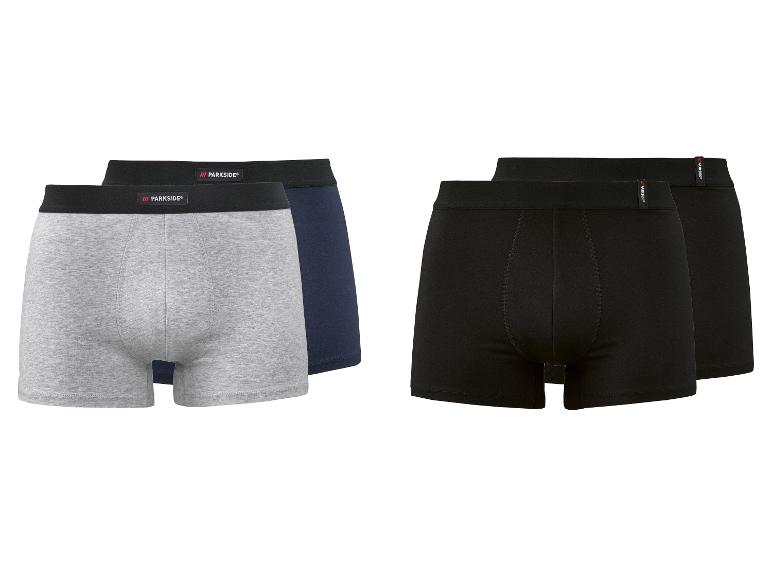 Parkside boxershorts set: twee grijs en marineblauw, twee zwart