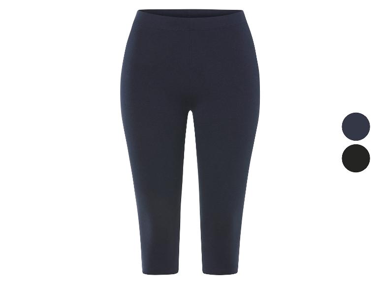 3/4 leggings, verkrijgbaar in zwart en donkerblauw.