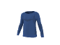 Blauw heren sportshirt met lange mouwen en getextureerde details.