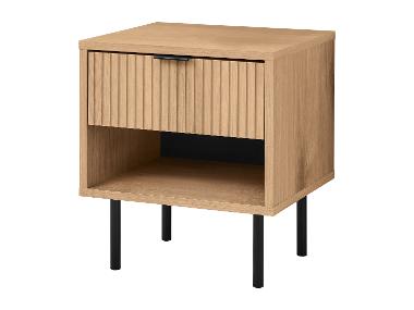 LIVARNO® Nachtkastje met lade, panelen structuur