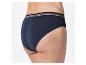 Donkerblauwe slips met contrasterende band.