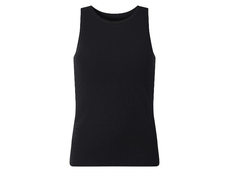Zwarte geribbelde tanktop voor dames