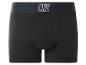 Zwarte boxershort met een wit logo op de tailleband.