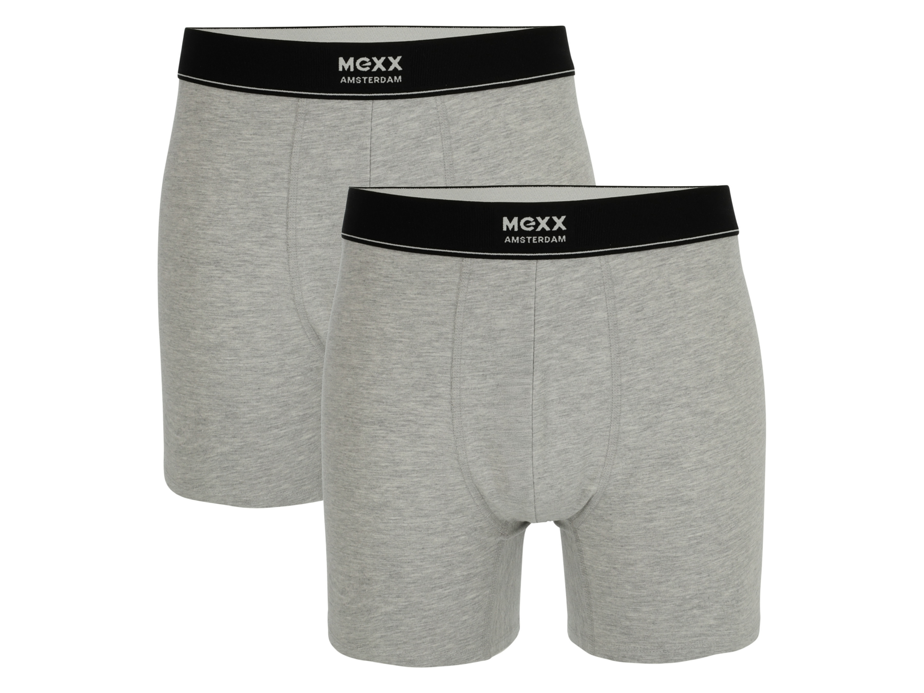 MEXX Set van 2 heren boxers (Grijs, L)