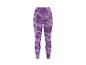 Paarse sportlegging met abstract camouflagepatroon