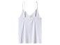 Witte camisole met dunne bandjes en kanten afwerking bij de halslijn