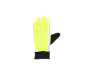Fluorescerende gele sporthandschoen met reflecterende streep en zwarte manchet