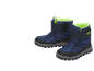 Kinderwinterlaarzen met donkerblauw bovenwerk en felgroene voering