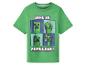 Groen Minecraft kinder-T-shirt met Creeper-print en de tekst 'GAME ON'