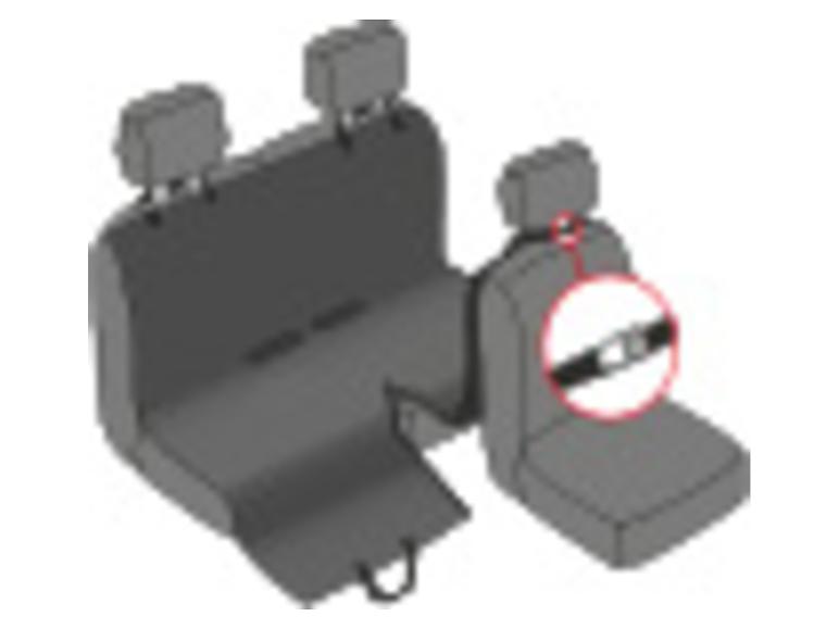 Auto achterbankhoes met opening voor veiligheidsgordel