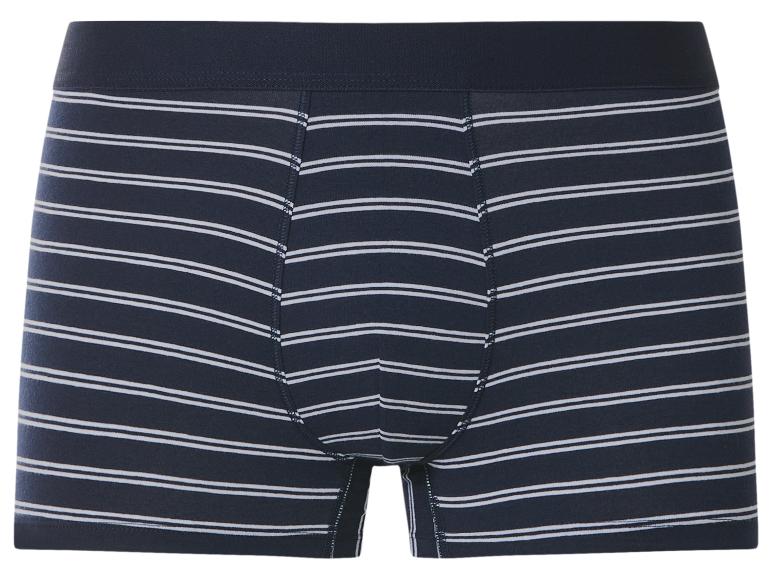 Herenboxershort met blauwe en witte strepen