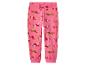 Roze kinderjoggingbroek met kerstpatroon van teckels.