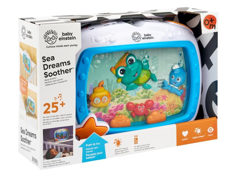 Een doos voor een Baby Einstein Sea Dreams kalmeerder met onderwaterthema.