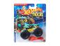 Hot Wheels Monster Trucks Slam Prix, een blauw en gele monstertruck, verpakt.