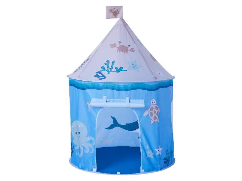Blauwe speeltent met oceaanthema voor kinderen