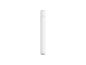 Witte draagbare powerbank met vier indicatielampjes en een aan/uit-knop