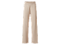 Beige wijde broek van zachte stof.