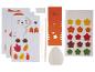 Knutselset voor vossenlantaarn met herfstbladeren, stickers en accessoires.