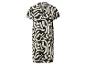 Damesjurk met zwart-wit abstract patroon