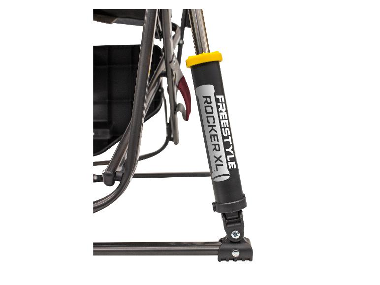 Een close-up van de Freestyle Rocker XL-stoel met een focus op het onderstel.