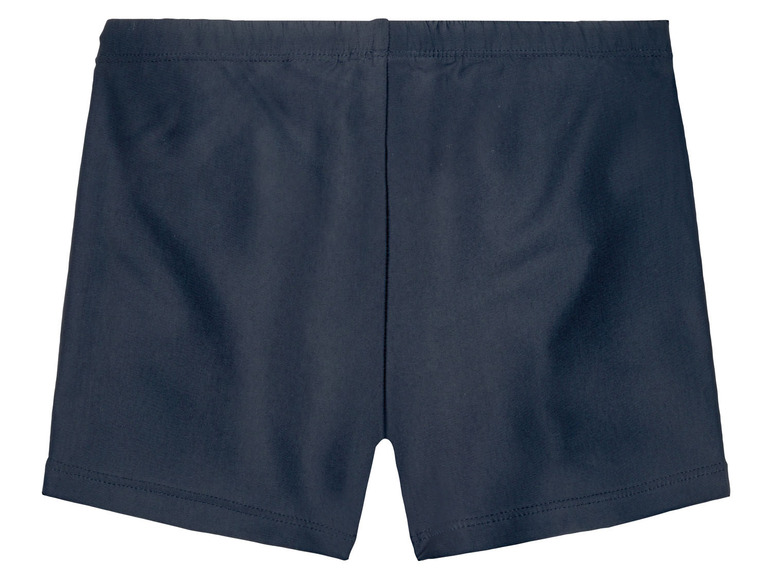 Een paar donkerblauwe zwembroekjes.