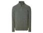 Herenpullover met rits in olijfgroen.