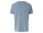 Een effen blauwe heren t-shirt.