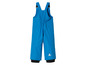 Blauwe overall voor kinderen met een reflecterend berglogo.