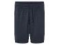 Donkerblauwe jogging shorts.