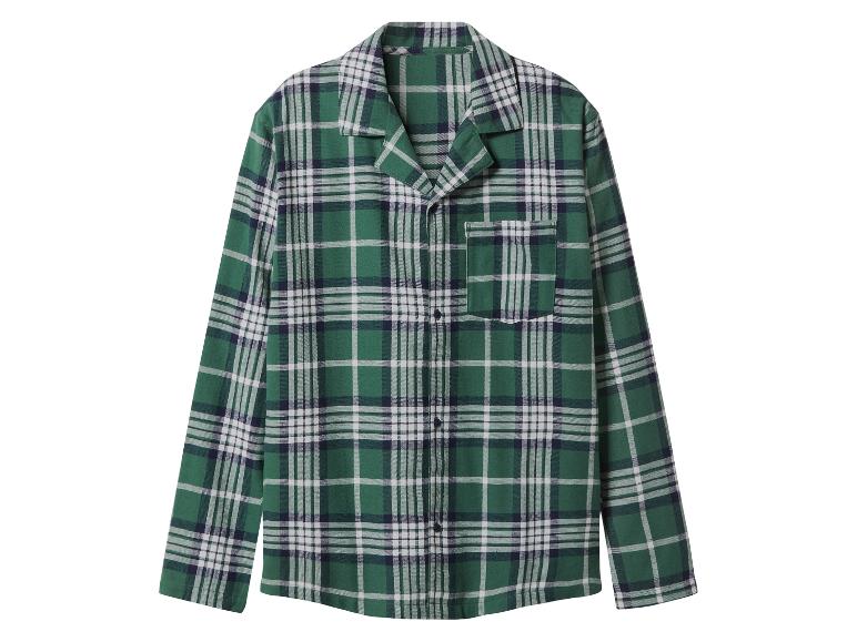 Groen, wit en donkerblauw geruit slaapshirt.