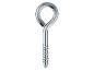 Een zilveren schroef met een oogje