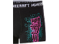 Zwarte boxershort met neon skeletprint en elastische tailleband met patroon